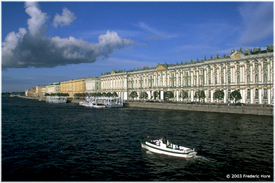 Hermitage Museum by Neva River St. Petersburg