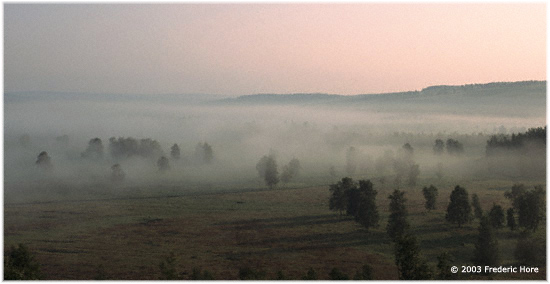 Morning Fog near the Angara River, Siberia